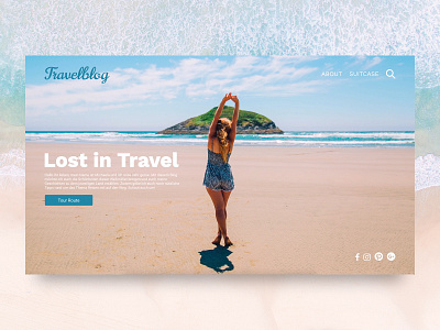 Travel blog Design - adobe Xd adobe xd adobexd beach travel website travelblog traveling ui ux web design website