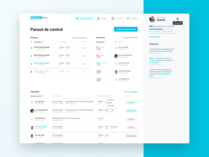 Dashboard - Employer app dashboard design interface ui user experience user interface ux