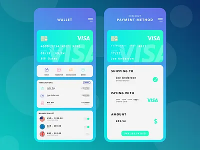 Weekly UI/UX challenge 013 app app design credit card credit card payment dailyui design finance flat gradient icon ios logo minimal mobile mobile wallet money ui ux web website