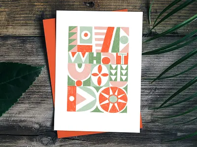 LOVE what you DO adobe photoshop greeting greeting card hand lettering letter form lettering love ornament photoshop postcard procreate