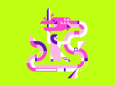 Heroin bright childish dragon fun hero illustration vector