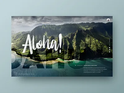 Aloha clean design home homepage interface landing landing page marketing site travel typogaphy ui user interface ux web desgin website website design wordpress