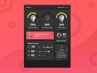 Robodomo dark dashboard data visualization data viz design gradient ui
