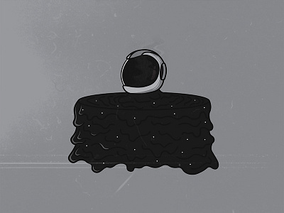 Outta Space astronaut black and white blood character creative dark darkness death helmet illustration illustrator moon planet skull space spaceman spaceship stars vector voyager