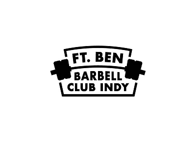 Ft. Ben Barbell Club badge badge design barbell crossfit logo