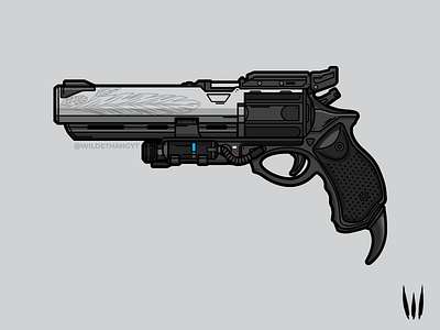 Hawkmoon destiny flat vector hawkmoon illustration vector vector art weapon
