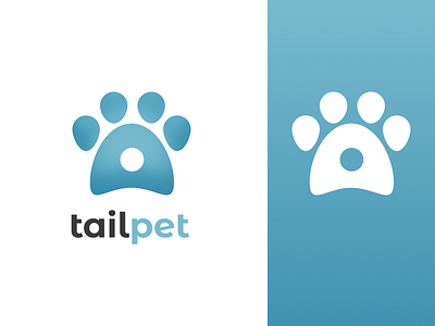Pet tracker logo animal logo blue dog tracker figma gps tracker logo logo design logodesign logotype map montserrat pet pet logo pet tracker tracker logo