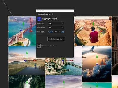 Mosaica Studio for After Effects adobe after effects aftereffects design imagecontent ui uidesign uiux userexperience userinterface ux uxdesign