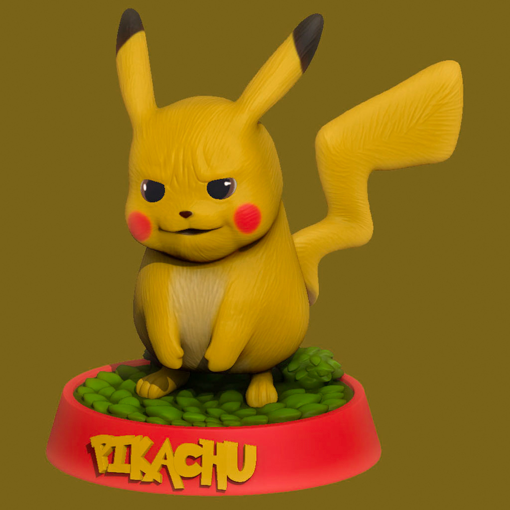 Pikachu 2d art 3d art artist commission open design digital painting digital sculpting illustration logo looking for work maya photoshop ui zbrush