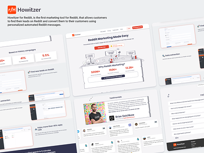 Howitzer Web Redesign 2d animation adobe aftereffects grow lottie animation motion graphics reddit saas ui web web redesign website