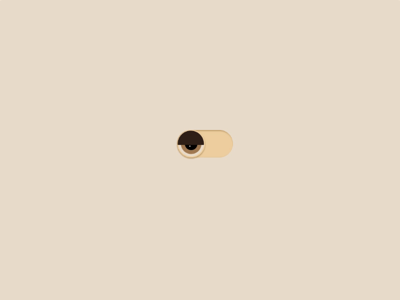 IxD Challenge | Day 4 21daysofixd animation dog eye invision studio ixd pug toggle ui