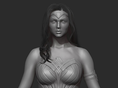 Wonder Woman 2d art 3d art artist commission open design digital painting digital sculpting illustration logo looking for work maya photoshop ui zbrush