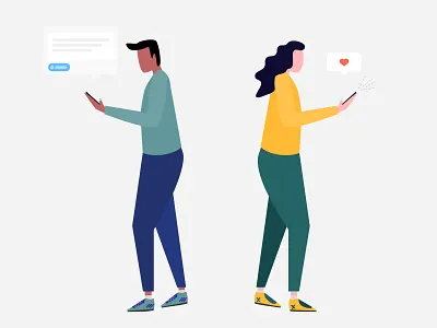Social Media art figma illustration influencer instagram shoes social media socialmedia twitter vector vibrant