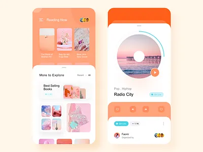 Show you a radio app today. app design icon logo mobile page ui ux video