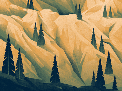Mystery Project 95 dan kuhlken dkng dkng studios geometric illustration mountain mountains nathan goldman poster rock rocks screen print silkscreen texture tree trees vector