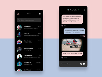 DailyUI 013 - Direct Messaging app app design appdesign daily ui dailyui design direct messaging message app messaging ui