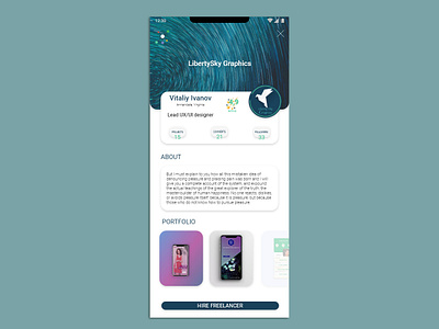 006 Dayli UI: User Profile Mockup dailyui mobile app design uidesign