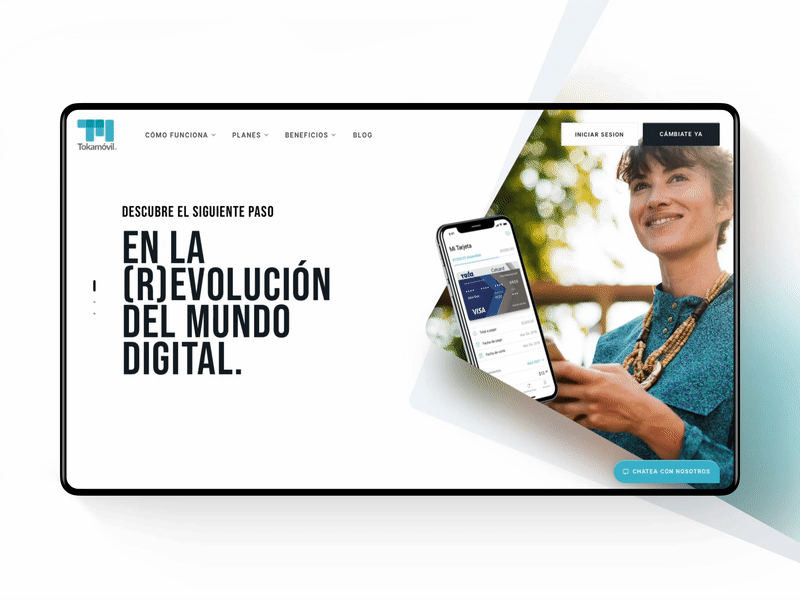 Landing Page Carousel animation carousel credit card hero image landing page principle