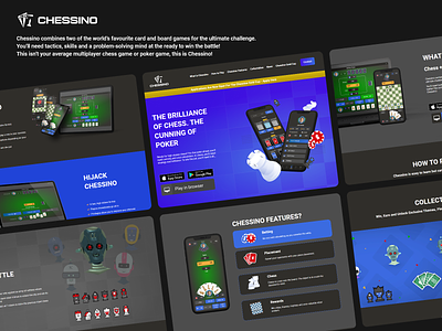 Chessino web redesign 2d animation adobe aftereffects branding chess chessino choker design illustration logo lottie animation motion graphics poker
