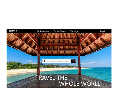 Travlr Travel The Whole World app design beach branding landscape ui