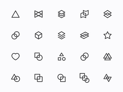Myicons — Geometric, Abstract line icons abstract essential icons flat icons geometric icon collection icon design icon pack icons design icons pack icons set interface icons line icons myicons symbols ui ui design ui designer ui icons web design web designer
