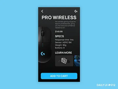 E-Commerce Shop Item Concept app dailyui design ecommerce gaming logitech ui