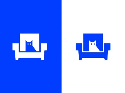 Cat in a chair animal branding cat cbcoombs chair claw feline furniture furniture design icon identity illustration lockup logo mark pet
