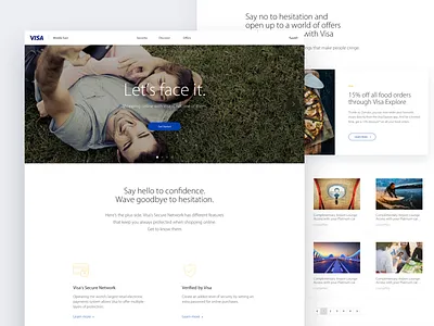 Visa | Middle East ecommerce homepage landing promotions visa