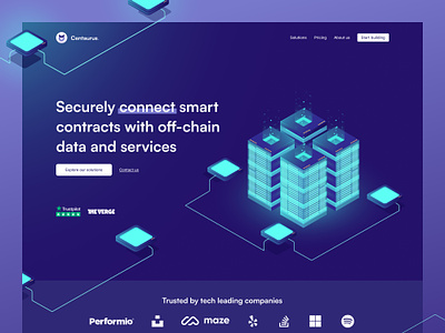 Landing page for a blockchain company blockchain cryptocurrency cryptography landing page purple ui design web design