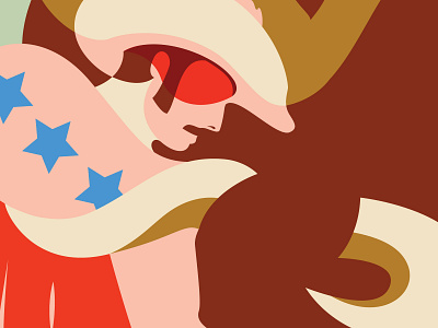 Rodeo King cowboy honky tonk illustration prairie school rodeo