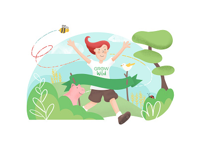 Grow Wild Promotional Illustration - No.2 branding illustration procreate