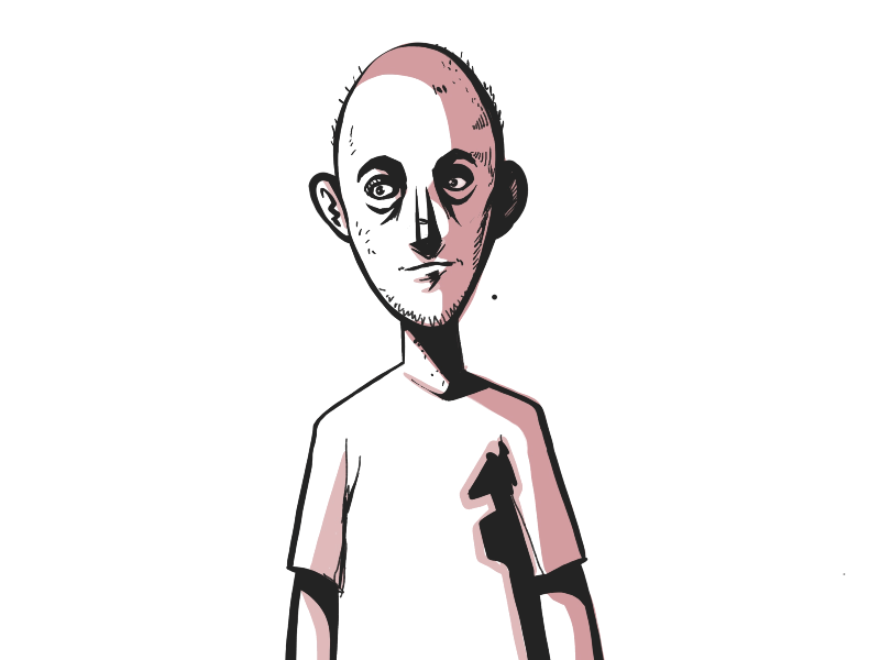 180 Head turn test sketch animated gif animation drawing frame by frame illustration procreate