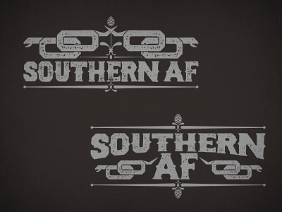 Southern AF branding brown design grey nc north carolina pine cone snake south southern type