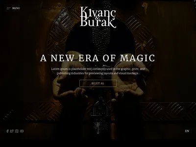 Kıvanç & Burak Home Page UI Design design magician ui ux website