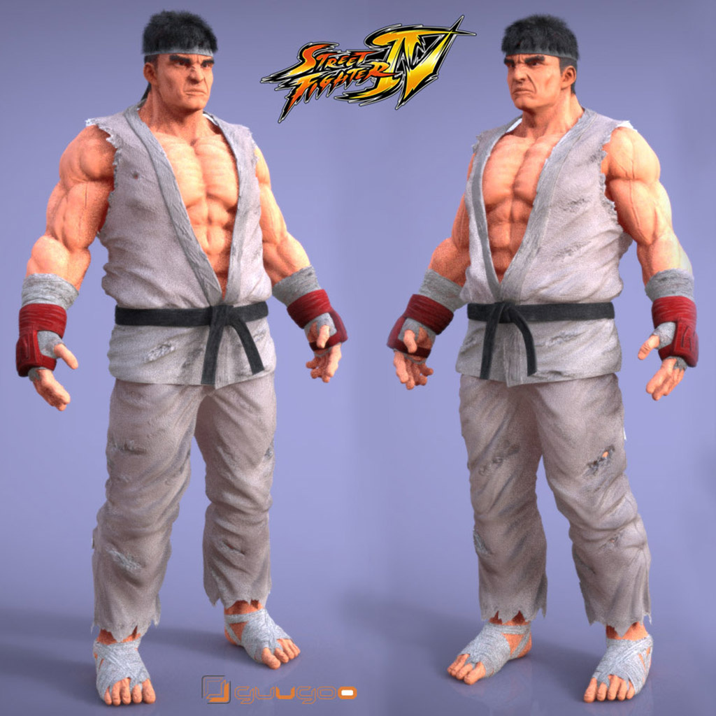 Ryu / Street Fighter 2d art 3d art artist commission open design digital painting digital sculpting illustration logo looking for work maya photoshop ui zbrush