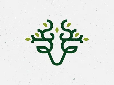 🍃 + 🦌 logo design concept. animal animal logo antler antlers art branding design designer experiment geometric green identity illustration leaves leaves logo logo mark natural nature logo symbol