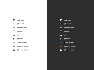 Gitcons git icon icon design icon set iconography icons