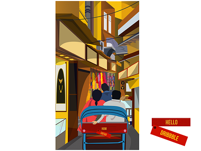 Humsafar art artwork branding design flat illustration indian minimal vector web