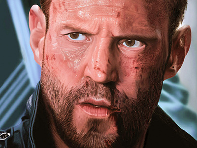 Jason Statham digital painting 2d art artist commission open design digital painting illustration logo looking for work photoshop ui