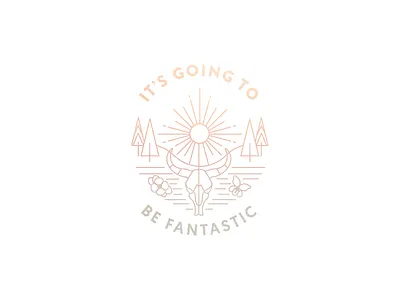 Desert Wedding Artwork branding desert illustration lineart simple skull skulls vector