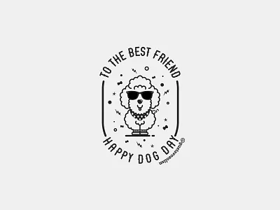 - happy dog day - badge chile dog flat icon illustration rock simple vector venezuela