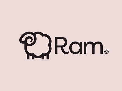 RAM LOGO DESIGN animal brand branding design golden ratio horn icon logo mark minimal modern ram sheep