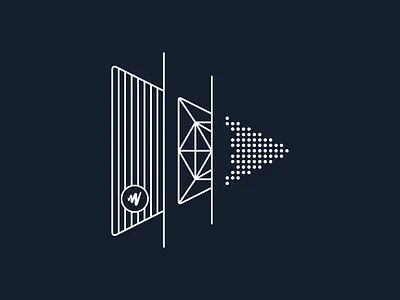 JW Player | Evolution of Video branding design icon illustration logo vector