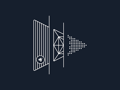 JW Player | Evolution of Video branding design icon illustration logo vector