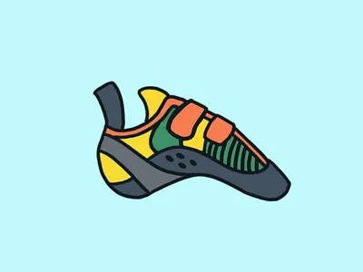 Climbing Shoes illustration ipad procreate sport