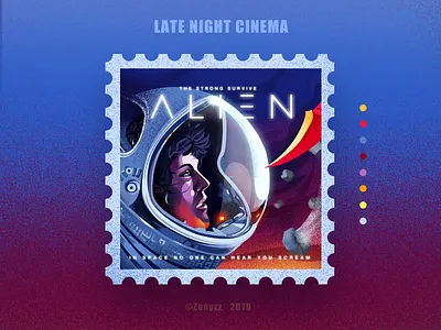 ALIEN《异形》 art branding character design illustration movie poster space