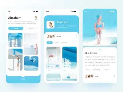 UI-Blue fantasy ui ux 设计