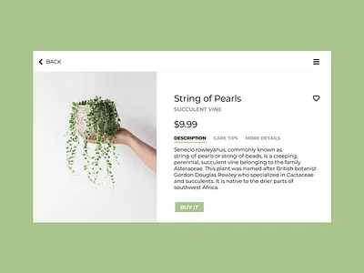 Daily UI 12 – Single Product app design minimal ui ux web website
