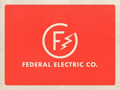 Federal Electric Co. 1900s branding design electric logo vintage logo