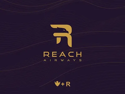 Reach Airways Letter R Logo airways clever doublemeaning eagle letter neagtivespace